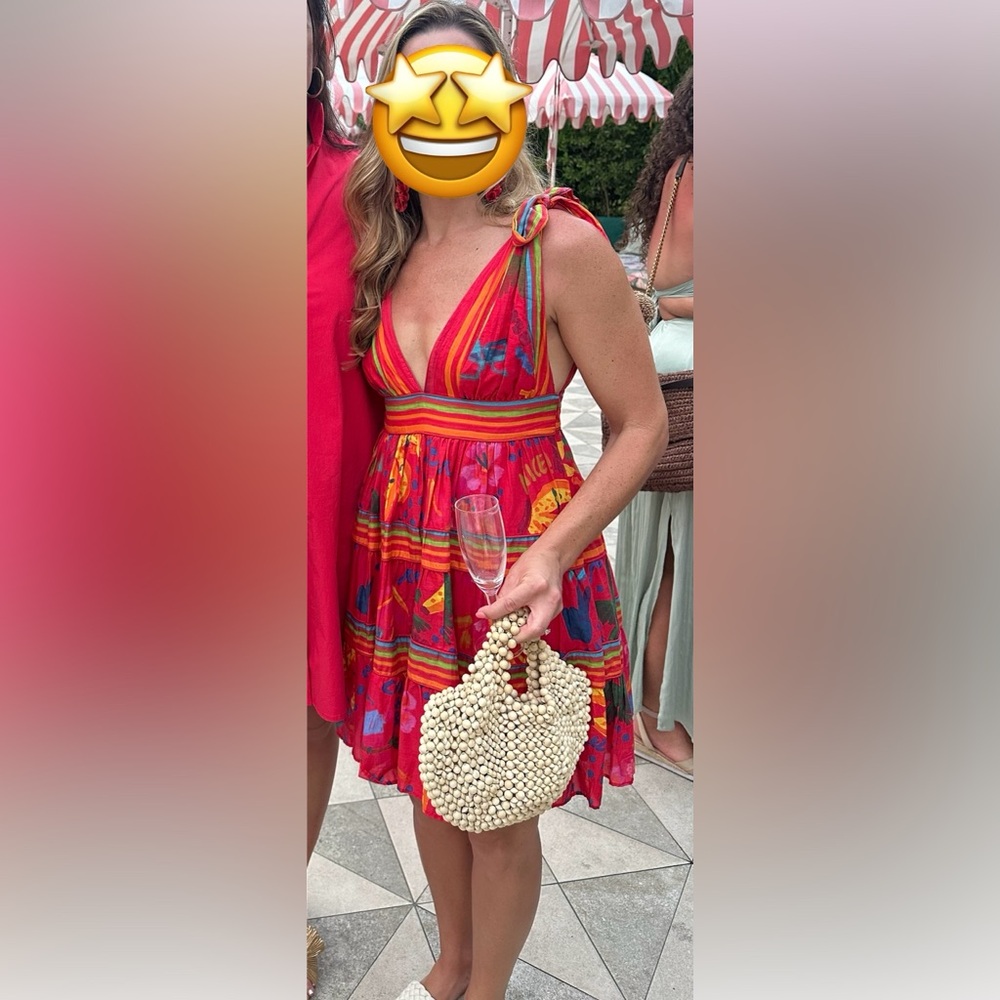 FARM Rio Red Tropical Mini Dress